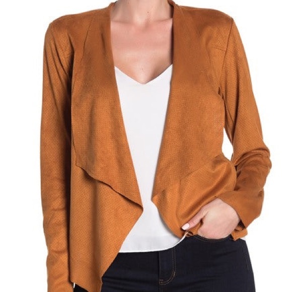 Anthropologie Sweaters - Liverpool Tan Suede Leather Western Southwestern Rodeo Bohemian Open Cardigan L